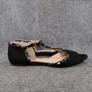 INC International Concepts Shoes Womens 8.5 Flats Closed Toe Ankle Strap Studded